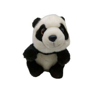 Aurora Lin Lin 8" Plush Panda Bear Black & White Stuffed So Soft Animal Toy